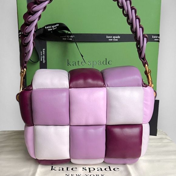 🚫SOLD ON MERCARI🚫 Kate Spade Boxxy Lambskin Leather Crossbody Bag in Purple - Picture 6 of 17